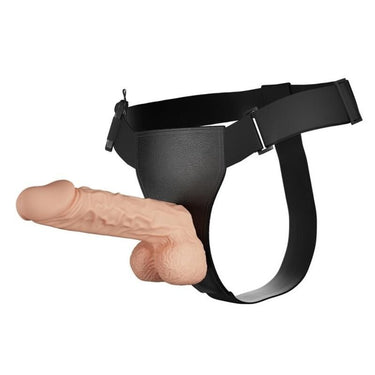 Imbracatura regolabile con dildo vibrante morbido e flessibile